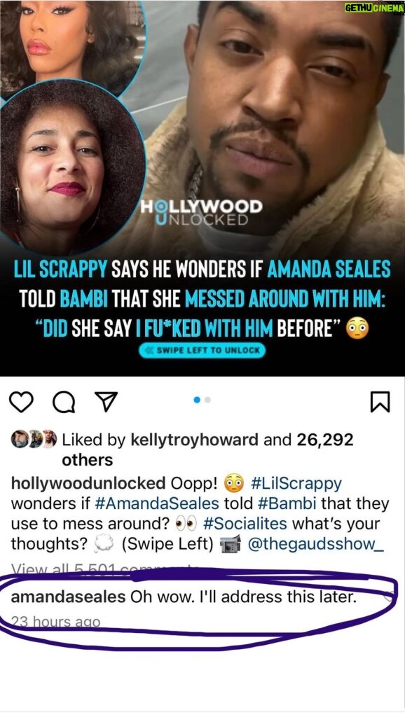 Amanda Seales Instagram - Link in bio & stories - ☝🏽I will block you if you come at me sideways.