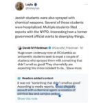 Amanda Seales Instagram – It’s been 140+ hours since @columbia student @itslaylas__ was sprayed with Skunk on campus. “Skunk is a malodorant, non-lethal weapon used for crowd control by the Israel Defense Forces (IDF).”

🚨: “if y’all could pls contact your elected officials (especially in nyc) about columbia students being attacked with chemical weapons, i would rlly appreciate it.” – @itslaylas__ 
_ _ _
tweet: @Crypt_phantom17