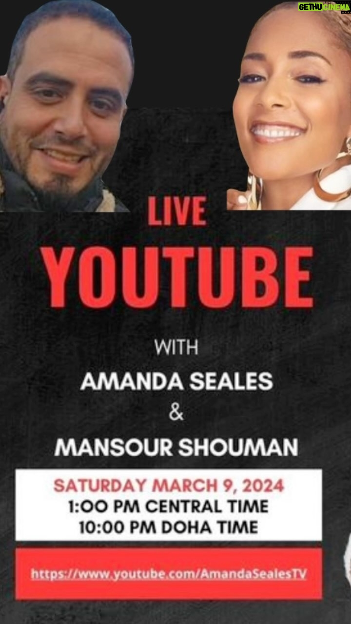Amanda Seales Instagram - Join @mansourshouman7 & me on YT live at 1pCST today March 9. Link in stories.