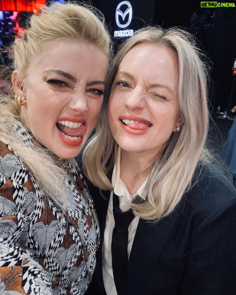 Amber Heard Instagram - TBT to #indiespiritawards with this beauty @elisabethmossofficial