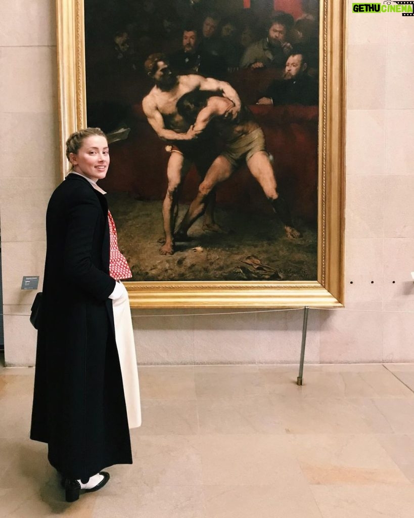 Amber Heard Instagram - 1 year ago, a peaceful art day at Musée d’Orsay