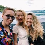 Amber Heard Instagram - Feel lucky to have been able to hobble down to the most exquisite black sand beach in Hawaii #wickedgame #part2 ??.. @iolovesyou @sasafrassy