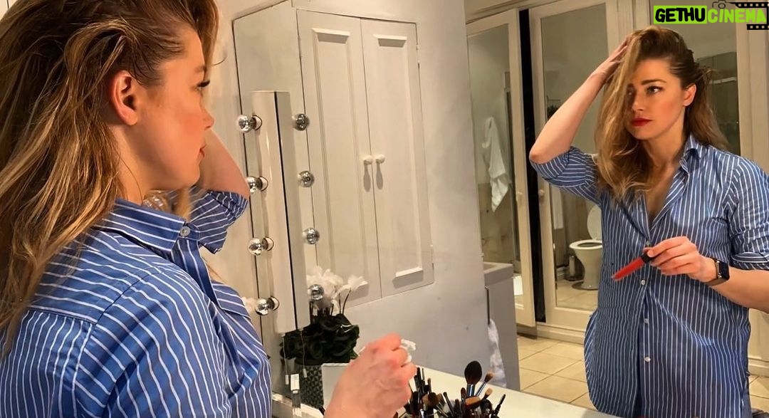 Amber Heard Instagram - This @lorealparis rouge signature matte liquid lipstick should be called will-not-be-removed-liquid-lipstick 💋💄 #metmymatch