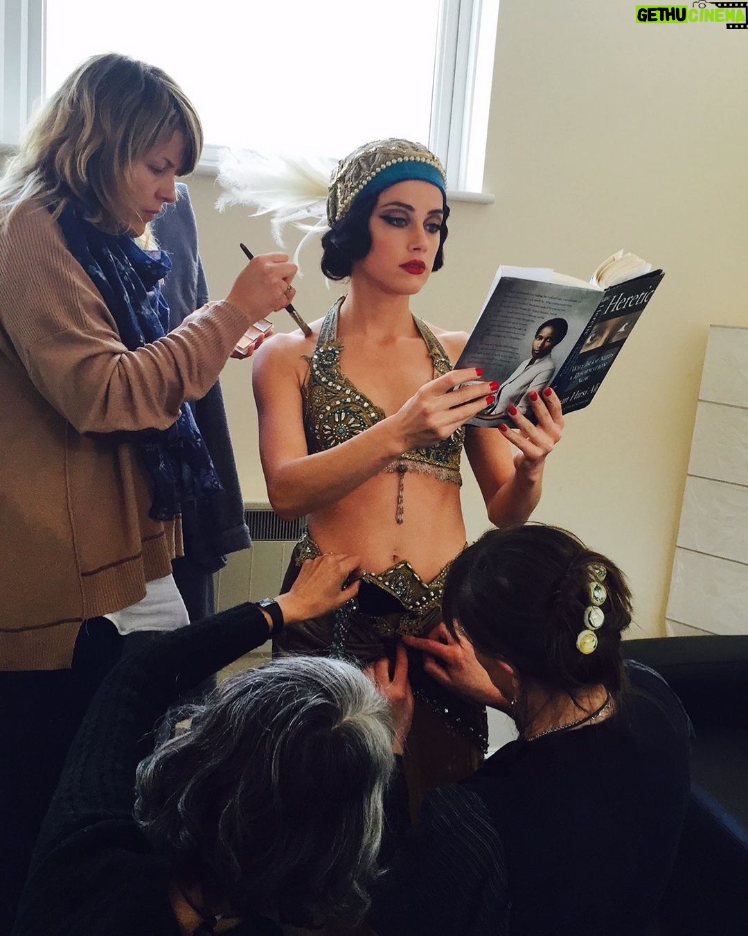 Amber Heard Instagram - Bring your own Ayaan to work day. On set of The Danish Girl #tbt