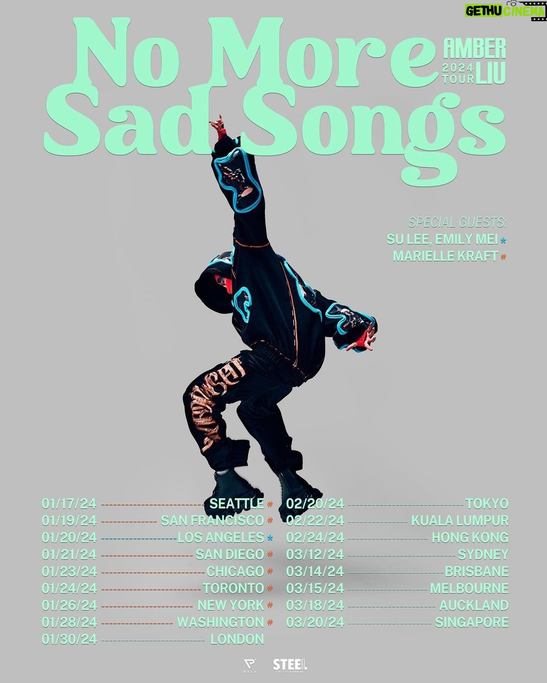 Amber Liu Instagram - 2 HUGE TOUR ANNOUNCEMENTS‼️ @mariellekraft will be joining us for tour!!! She has such a dreamy voice🥰 (To Marielle, we can get a lil crazy so hope you ready, so happy to have you with us! love your music🤪🙃) ALSO! ALSO! ALSO! NEW DATES ADDED!! 2.20 - Tokyo 2.22 - Kuala Lumpur 2.24 - Hong Kong 3.12 - Sydney 3.14 - Brisbane 3.15 - Melbourne 3.18 - Auckland 3.20 - Singapore Pre-sale: 2PM to 11:59PM CST (China Standard Time) 7th Dec General-sale: 2PM CST (China Standard Time) 8th Dec TIX LINK IN BIO seriously so excited for this AHHHHHH🥳 SAY AHHHHHHHHHHH 🤪🧡💛 #NoMoreSadSongsTour #NoMoreSadSongsTour2024