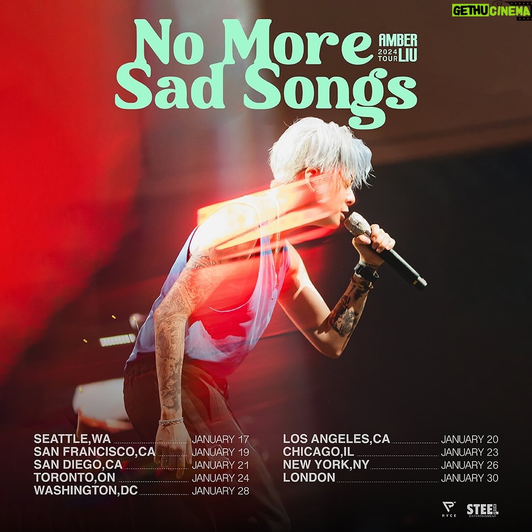 Amber Liu Instagram - I wanna hear your fav tour memory with me and the llama fam. Mine this tour has been you guys singing “Can’t Go Yet” backto me. I was f***ing crying inside 😭 🧡💛 Can’t wait to see you next year NEW TOUR DATES and NEW MUSIC coming soon 🤫 GET TIX! LINK IN BIO 🤟🤟 #NoMoreSadSongsTour #NoMoreSadSongsTour2024