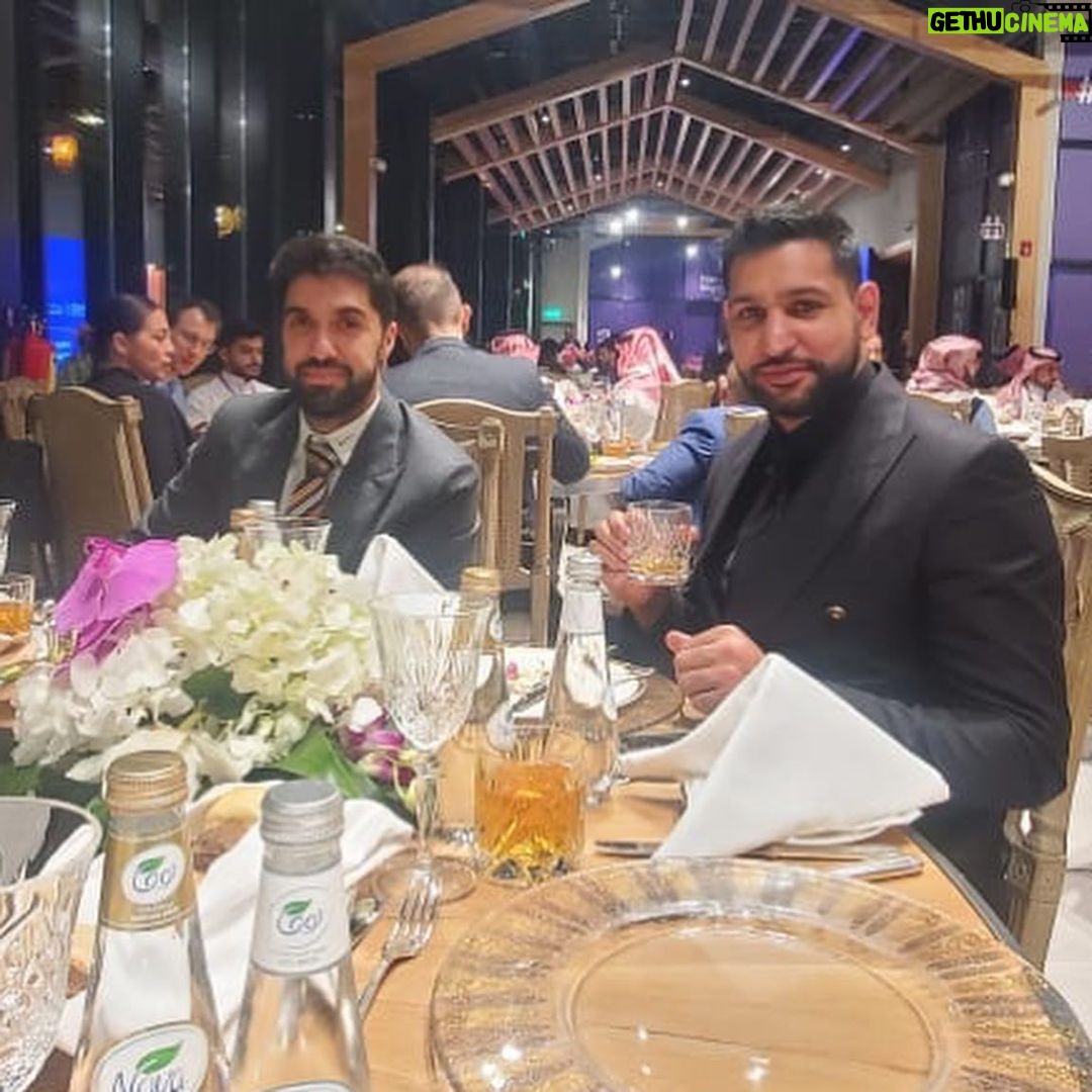 Amir Khan Instagram - Last night @miskglobal @miskksa dinner gala in Riyadh. Lovely meeting @robertherjavec from #SharkTank and Vice chairman of misk foundation HE Dr Ghassan Alshibl. Riyadh, Saudi Arabia