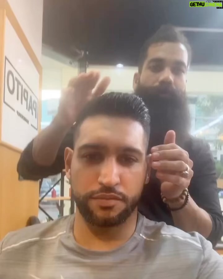 Amir Khan Instagram - Happiness is a new hair cut 💇♂️ Dubai, United Arab Emirates