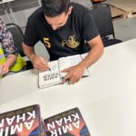 Amir Khan Instagram – Signed over 5000 books today. Amir Khan ‘Fight for your Life’ you can order online, or buy the book from Waterstones, WHSmiths, Amazon and majority independent stores @penguinukbooks London, England, UK