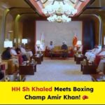 Amir Khan Instagram – Big things coming to Bahrain. Good meeting with @khaled_hamad_alkhalifa talking about boxing in Bahrain 🇧🇭 @wowhydrate.me