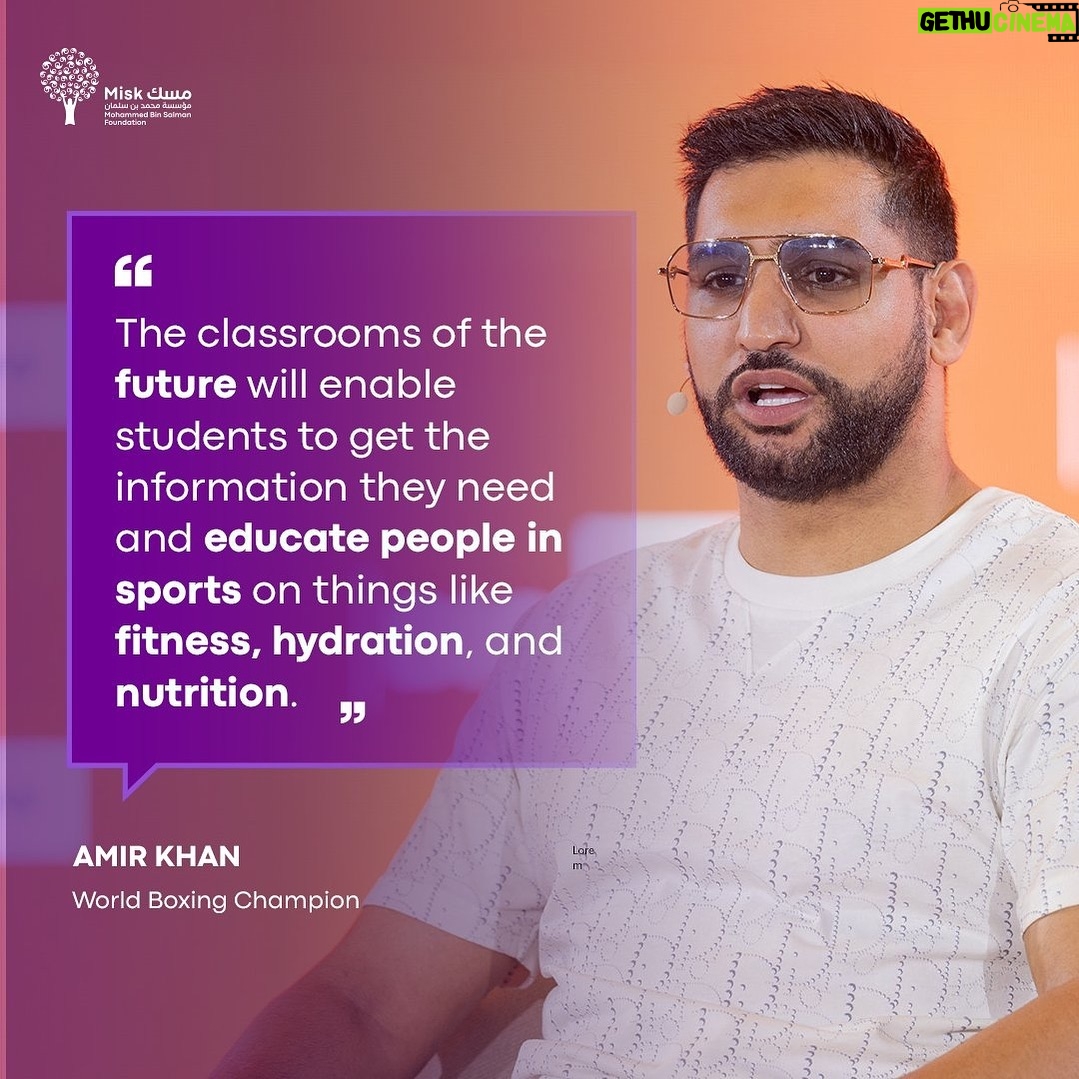 Amir Khan Instagram - Class room of the future in Saudi Arabia πΈπ¦. Equipped with the newest technologies which enable teachers to enrich their creative lessons with interactive and fun content. In addition to easier access, technology also facilitates a more rapid exchange of information as well as the possibility to look up data in an instance. @miskglobal @miskksa
