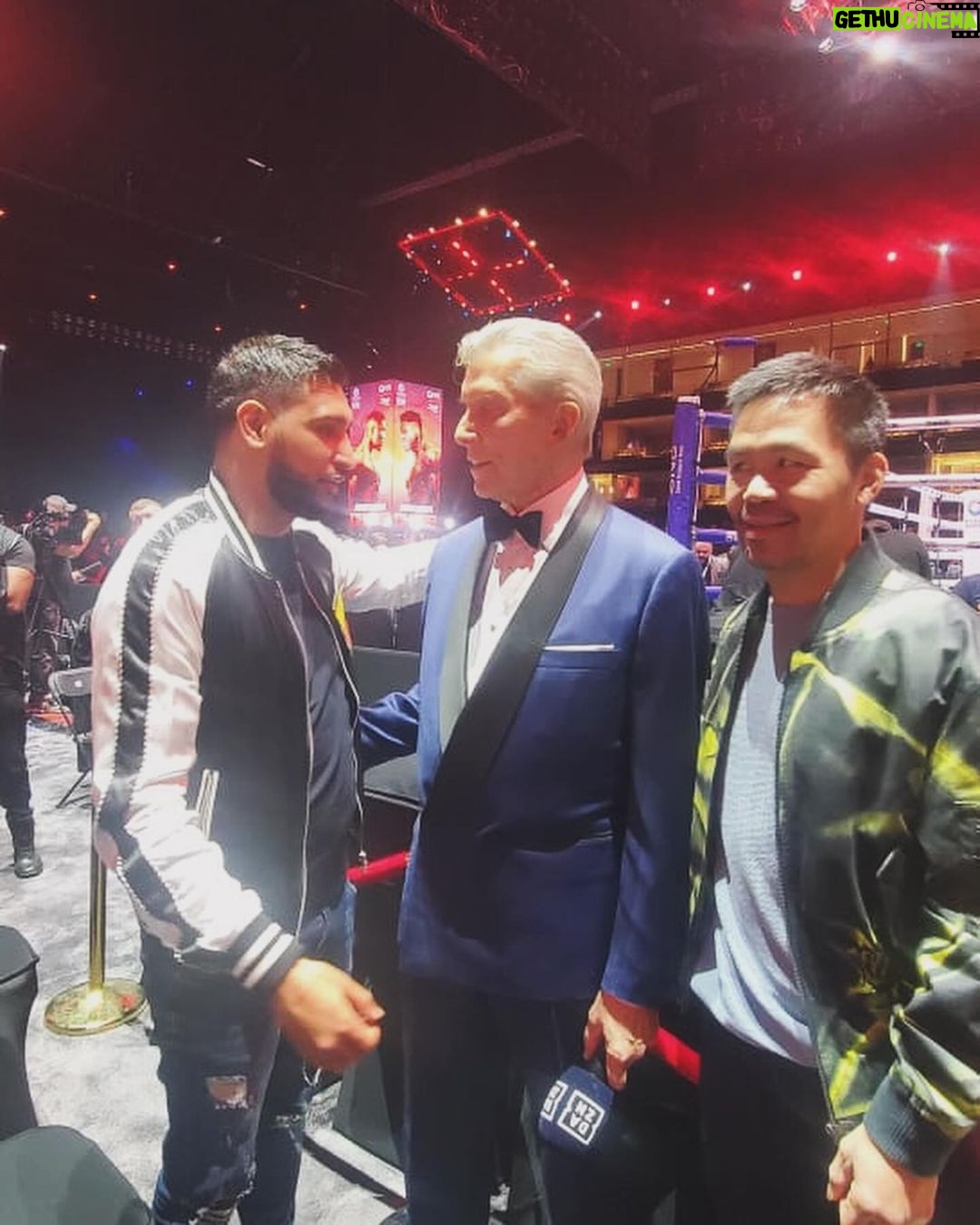 Amir Khan Instagram - Great night in Saudi Arabia. Well done @anthonyjoshua on the knockout, and @turkialalshik @visitsaudi on the event 👊🏼 Riyadh, Saudi Arabia