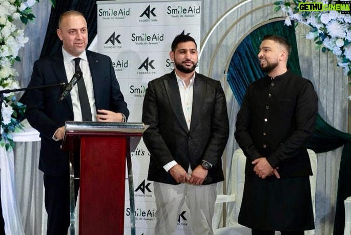Amir Khan Instagram - Following the great success of the @amirkhanfoundation and @smile.aid event in Manchester, I would like to give special thanks to *H. E. Dr Husam Zomlot Ambassador of the State of Palestine* @hzomlot who came specially to show his support to our cause alongside The Consul General of Pakistan, Turkey, Iraq, Libya, Lord Wajid Khan and many others officials with over 700 VIP guests, supports and the business community from around the UK, Alhamdulilah. Special thanks to my brother @ishfaq_farooq & @mylahore_ for giving us the Marquee with food cost free. Our support for the people of Palestine and those most in need around the world has only got stronger and as promised shall continue inshallah. Thank you Manchester again for your generous love and support raising over 250k in pledges for ๐ต๐ธ Mashallah.