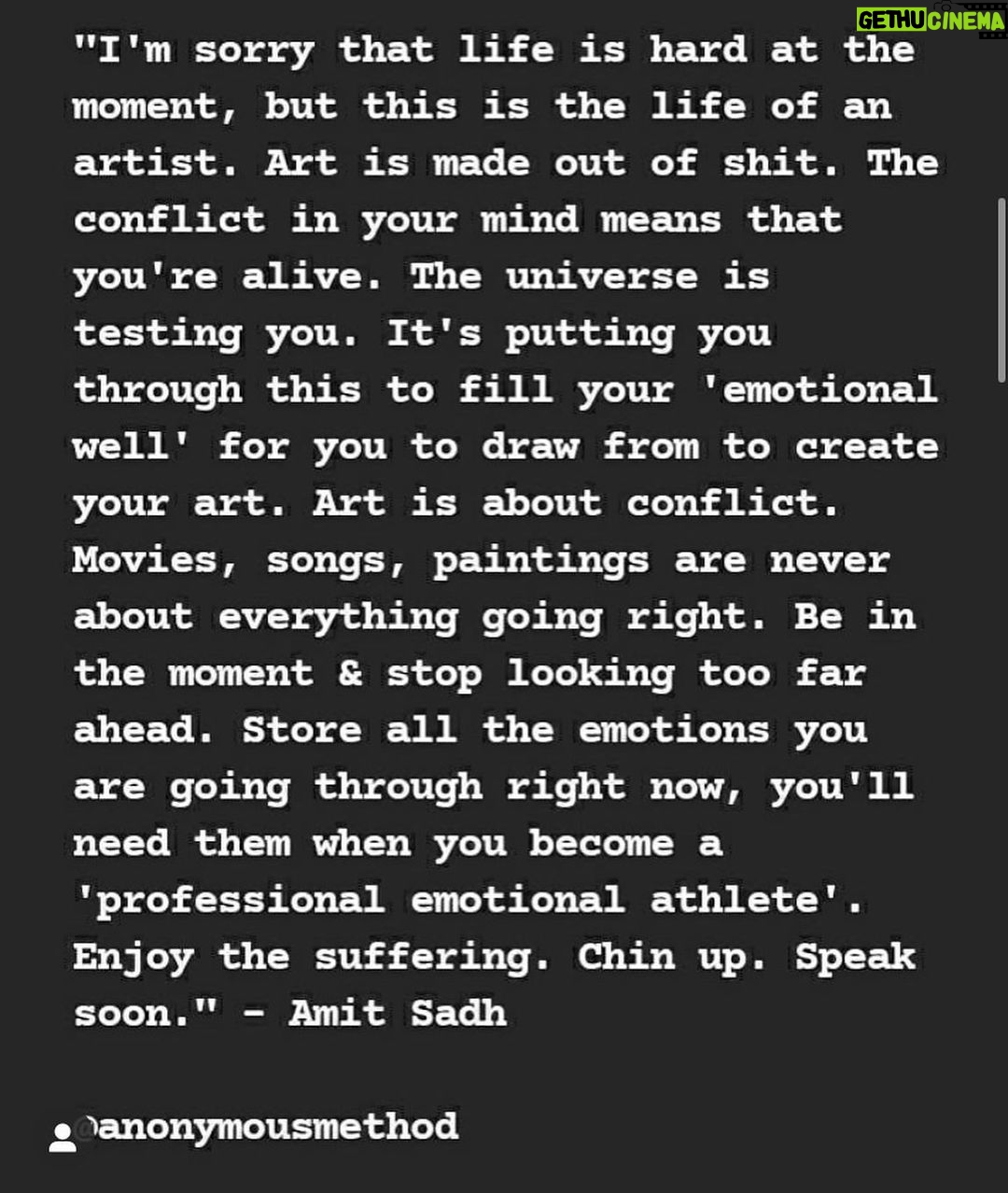 Amit Sadh Instagram - Truer words couldn't have been said better! π #Repost @anonymousmethod with @make_repost γ»γ»γ» SWIPE >> #Letterstoayoungactor series with @theamitsadh . . . . . . . . #Quote #Quoteoftheday #poetry #lifelesson #motivationalquote #inspirationalquote #inspiration #motivation #wisdom #life #poetry #writer #poet #screenwriter #playwright #actor #acting #anonymousmethod #thegoodquote #rmdrke #rmdrake #jayshetty #princeea #meme #Letterstoayoungpoet #rainermariarilke #amitsadh
