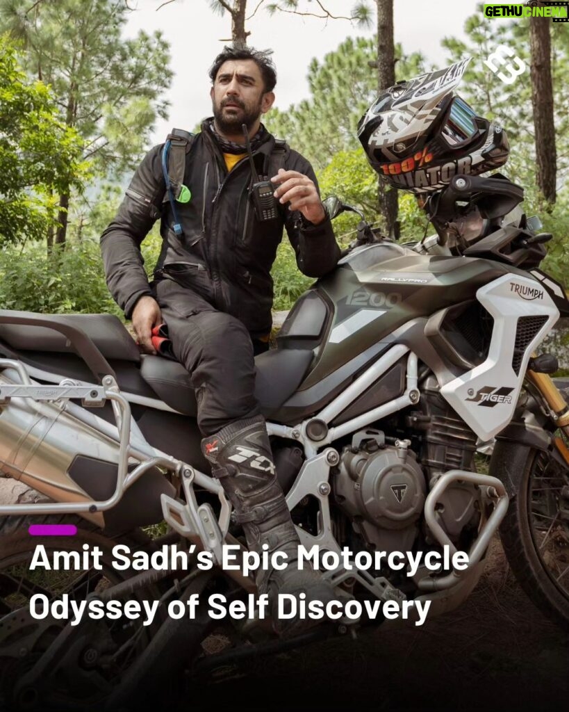 Amit Sadh Instagram - Amidst a busy acting career, actor Amit Sadh (@theamitsadh) find solace in nature and motorcycles. His recent 5,288-kilometer solo expedition on a Triumph Tiger (@indiatriumph) 1200cc from Mumbai to Kinnaur, Spiti, Zanskar Valley, and Leh was more than a test of riding skills—it was a transformative journey, connecting him with the great outdoors and diverse cultures. Head to the #linkinbio to read more. ✍️: @theamitsadh #amitsadh #triumphtiger #motorcyclespirit #bollywood