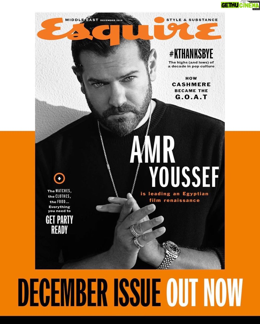 Amr Youssef Instagram - My Esquire Middle East @esquiremiddleeast Cover @amryoussefofficial Production: Maison Mehany @maisonmehany Photography: Bilo Hussien @bilohussein Creative Direction and Styling: Anne Mehany @annemehany - Maison Mehany @maisonmehany Art director: Andrew Mehany @andrewmehany - Maison Mehany @maisonmehany Assistant Art Director: Youssef el Sayed @useflsay- Maison Mehany Clothes: EGO @ego_eg Watches: Felopateer Palace @felopateerpalaceofficial Jewelry: Azza Fahmy @azzafahmy Thank you SODIC for the location! @sodicrealestate