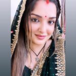 Amrapali Dubey Instagram – On set #MaaBhawaani 🥰🙏🏻