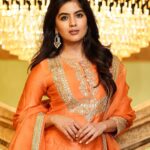 Amritha Aiyer Instagram – 🧡
.
 Outfit – @sheetalbatra 
Jewellery – @kushalsfashionjewellery
Styled – @shrushti_216
📸 – @screamstudiosbyharsha