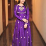Amritha Aiyer Instagram – Loving purple 💜
.
Outfit by @pinkcitybysarika
Styled by @shrushti_216