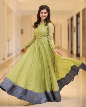 Amritha Aiyer Instagram - ☀️
.
Outfit - @yaksideepthireddy
Jewellery - @kushalsfashionjewellery
Styled - @shrushti_216
📸 - @dhanush__photography 
💄- @jiyamakeupartistry