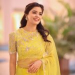 Amritha Aiyer Instagram - 🌞💫 #hanuman . Outfit - @swathiveldandi_official Jewellery - @kushalsfashionjewellery Styled - @shrushti_216