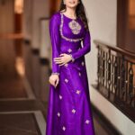 Amritha Aiyer Instagram – Loving purple 💜
.
Outfit by @pinkcitybysarika
Styled by @shrushti_216