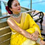 Amruta Khanvilkar Instagram – #ootd 
Wearing @warpnweftbysagrikarai 
@sorayaajewels_ 
#sareelove #amrutakhanvilkar