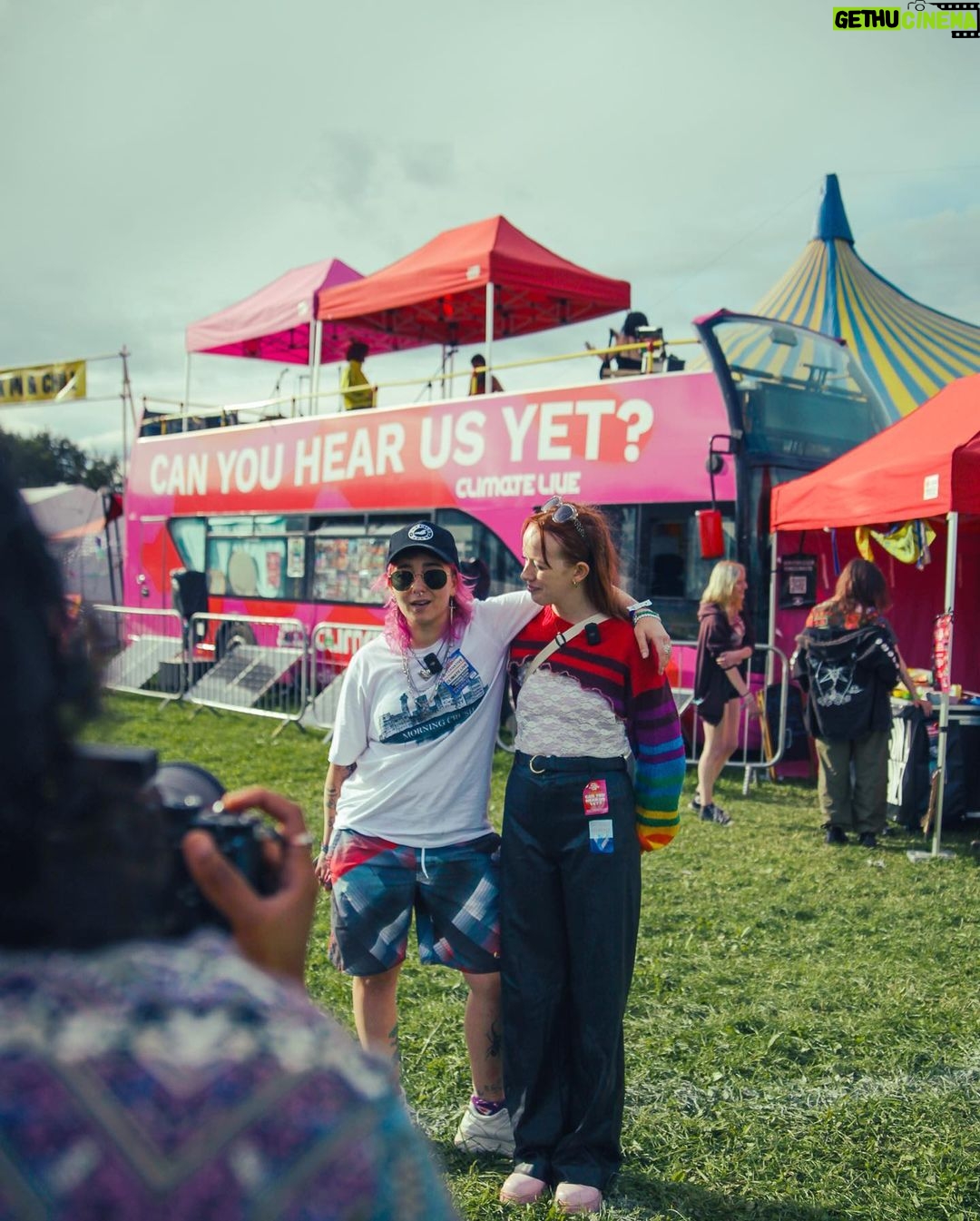 Amybeth McNulty Instagram - Thank you so much to @climateliveuk for inviting me to speak alongside some of the strongest, kindest and most inspiring people. CAN YOU HEAR US YET? 📸: @oscarxblair