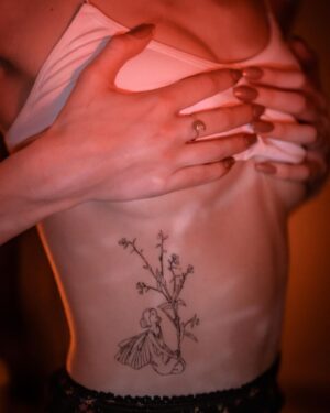 Amybeth McNulty Instagram - A forget me not flower fairy, for my nana and mum. My first tattoo and one I’ll be forever proud of🤍