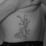 Amybeth McNulty Instagram – A forget me not flower fairy, for my nana and mum. My first tattoo and one I’ll be forever proud of🤍