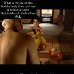 Anagha Bhosale Instagram - He has no eyesight but sees krishna with the help of krishna within his heart. What is the use of a person who has eyes but can’t see Krishna’s presence ……what is the use of that eyesight ? Please don’t waste this precious human body & please start chanting Hare Krishna mahamantra everyone 🙏🏻 please start your spiritual journeys 🦚 Pl share this & help to spread krishna consciousness….pl comment Hare Krishna everyone