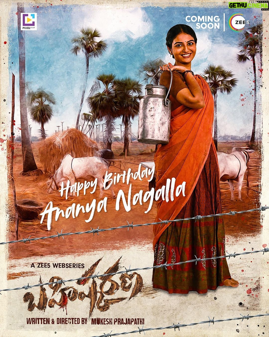 Ananya Nagalla Instagram - Elated to reveal the details very soon! May you enjoy the year with great health and happiness as the excitement kicks in! Happy Birthday @ananya.nagalla @pixelpicturesindia @yours_anjali @ravindravijayisms @actorshritej @prashantimalisetti @mukeshprajapathi @yamini.yagnamurthy @prasanna.s.kumardop #KiranReddyThumma @zee5 #Bahishkarana #AnanyaNagallaInBahishkarana #BahishkaranaOnZee5 #ComingSoonOnZee5 #Zee5Telugu #Zee5