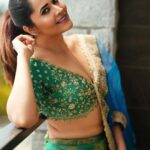 Anasuya Bharadwaj Instagram - Never jealous, never intimidated, never in competition. I have got my own blessings. 🧿😇🦜 Styling @rishi_chowdary Outfit @neerusindia MUA @makeupbysiva HSA @telusivakrishna PC @the_krishnas_ @sandeep_fp Celebrity management @kalyansunkara @umediaentartainments