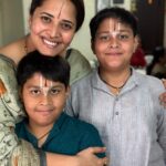 Anasuya Bharadwaj Instagram - Hanging out with your kids is like visiting the best parts of yourself 🥹🧿👼🏻👼🏻 #MotherhoodUnplugged #ParenthoodChronicles #LoveForMyBoys♾️