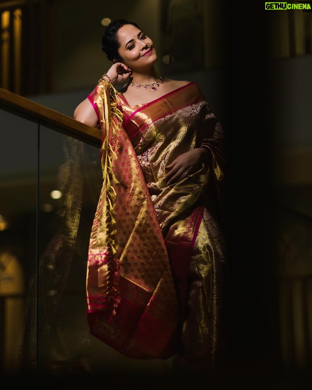 Anasuya Bharadwaj Instagram - Strength is looking back and seeing what you’ve been through and knowing you were strong enough to make it through! 💪🏻🩷 Look,Blouse design & Styled by @rishi_chowdary Blouse @ithiofficial MUA @makeupbysiva HSA @telusivakrishna Jewellery @ithijewels PC: @valmikiramuphotography Celebrity Management by @kalyansunkara @umediaentartainments Asst by @karthik12340