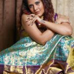 Anasuya Bharadwaj Instagram - 🦚 🪕🎶👁️👁️ Look,Blouse design & Styled by @rishi_chowdary Saree @aakruti_shoppingmall Blouse @ithiofficial MUA @makeupbysiva HSA @telusivakrishna Accessories @karnikajewelshyd PC @srikrishna_photography9 Celebrity Management by @kalyansunkara @umediaentartainments Asst by @karthik12340