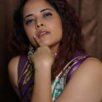 Anasuya Bharadwaj Instagram - 🦚 🪕🎶👁️👁️ Look,Blouse design & Styled by @rishi_chowdary Saree @aakruti_shoppingmall Blouse @ithiofficial MUA @makeupbysiva HSA @telusivakrishna Accessories @karnikajewelshyd PC @srikrishna_photography9 Celebrity Management by @kalyansunkara @umediaentartainments Asst by @karthik12340