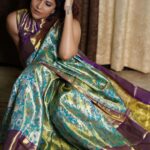 Anasuya Bharadwaj Instagram - 🦚 🪕🎶👁️👁️ Look,Blouse design & Styled by @rishi_chowdary Saree @aakruti_shoppingmall Blouse @ithiofficial MUA @makeupbysiva HSA @telusivakrishna Accessories @karnikajewelshyd PC @srikrishna_photography9 Celebrity Management by @kalyansunkara @umediaentartainments Asst by @karthik12340