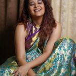 Anasuya Bharadwaj Instagram - 🦚 🪕🎶👁️👁️ Look,Blouse design & Styled by @rishi_chowdary Saree @aakruti_shoppingmall Blouse @ithiofficial MUA @makeupbysiva HSA @telusivakrishna Accessories @karnikajewelshyd PC @srikrishna_photography9 Celebrity Management by @kalyansunkara @umediaentartainments Asst by @karthik12340