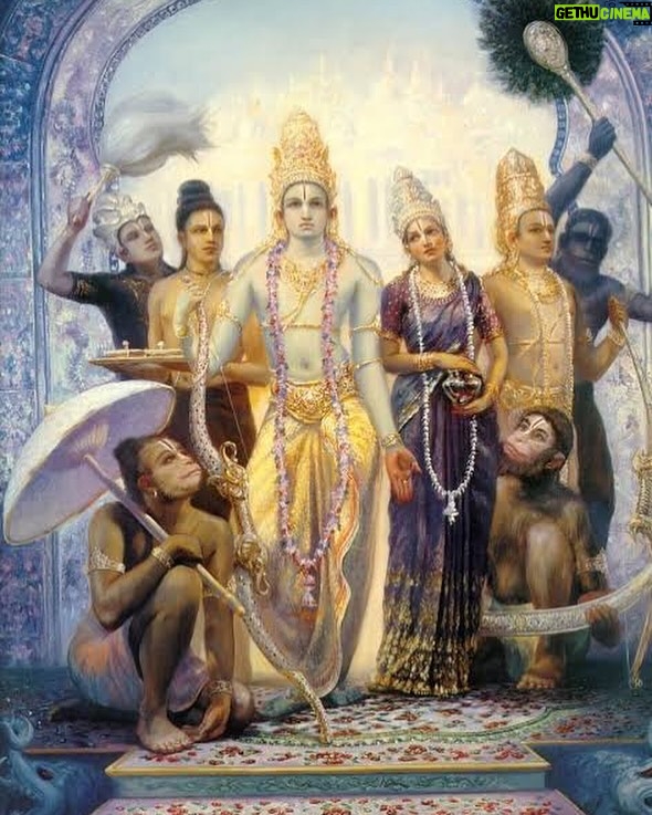 Anasuya Bharadwaj Instagram - श्री रामा रामा रामेती रमे रामे मनोरमे सहस्र नामा तत्तुल्यम रामा नामा वारानने 🏹🙏🏻 శ్రీ రామ రామ రామేతి రమే రామే మనోరమే సహస్రనామ తత్తుల్యం రామనామ వరాననే 🏹🙏🏻 It gives me such immense joy for today 🥹 as a hardcore Hanuman bhakt.. my son is named after him.. and for Hanuman Shri Ram means everything and henceforth.. this is long overdue for us.. but its happening.. 😇🥹.. can’t wait to darshan Shri Sita Laxman Hanuma sametha Shri Ram at Ayodhya sometime soon!! #JaiShriRam 🥹❤️🏹🙏🏻 #RamMandirPranPrathistha #AyodhaRamMandir