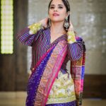 Anasuya Bharadwaj Instagram - 🎨🌈 Blouse design & Styled by @rishi_chowdary 💛 Saree by @cmrshoppingmall 🫶🏻 Blouse @ithiofficial 🫰🏻 MUA @makeupbysiva 💄 HSA @telusivakrishna 🪮 Jewellery @sheetalzaveribyvithaldas ✨ PC: @kasitammisetty 📸 Edits: Team @valmikiramuphotography 🖌️ Celebrity Management by @kalyansunkara 🙎🏻‍♂️ @umediaentartainments