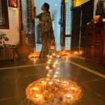 Anasuya Bharadwaj Instagram - Love. Lights. Happiness. ♾️❤️🪔✨🧿 #Diwali2023 🪔✨