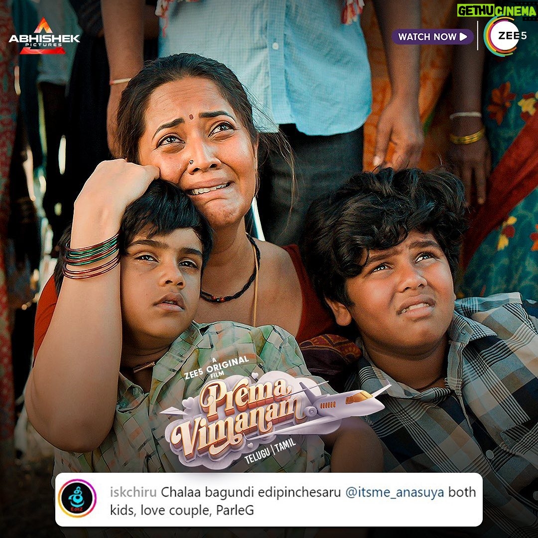 Anasuya Bharadwaj Instagram - Well there’s no surprise. Everyone is applauding the wonderful performance of @itsme_anasuya in #PremaVimanamOnZEE5. Don’t miss, watch it straightaway. #Premavimanam Streaming Now (Link in bio) #DevanshNama #AnirudhNama @sangeeth_shobhan @saanve.megghana @itsme_anasuya @vennelakish @therealravivarma @abhishekpictures @abhisheknaama @santoshkata_ @anuprubensmusic @Zee5Global @aziznaser110
