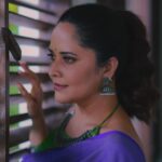 Anasuya Bharadwaj Instagram - Words derail. Eyes have the detail. 🪄 Styling @rishi_chowdary Blouse @sreemukhi.mekala Accessories @bcos_its_silver MUA @makeupbysiva HSA @telusivakrishna PC: @srikrishna_photography9 Celebrity management @kalyansunkara @umediaentartainments