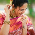 Anasuya Bharadwaj Instagram - P.S : Don’t forget to choose being happy over everything 🩷🤗 Blouse design and Styling @rishi_chowdary Blouse @ithiofficial Saree @aakrutijammalamadugu Accessories @bcos_its_silver MUA @makeupbysiva HSA @telusivakrishna PC @siva_sai_photography_kadapa Celebrity management @kalyansunkara @umediaentartainments