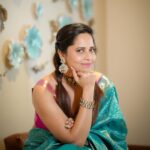 Anasuya Bharadwaj Instagram - .. But then see.. I am still a 👧🏻 at ❤️ 🫠🥰 Blouse design and Styling @rishi_chowdary Blouse @ithiofficial Saree @aakruti_shoppingmall Accessories @bcos_its_silver MUA @makeupbysiva HSA @telusivakrishna PC @delight_photography_official Celebrity management @kalyansunkara @umediaentartainments
