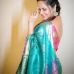 Anasuya Bharadwaj Instagram - .. But then see.. I am still a 👧🏻 at ❤️ 🫠🥰 Blouse design and Styling @rishi_chowdary Blouse @ithiofficial Saree @aakruti_shoppingmall Accessories @bcos_its_silver MUA @makeupbysiva HSA @telusivakrishna PC @delight_photography_official Celebrity management @kalyansunkara @umediaentartainments