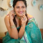 Anasuya Bharadwaj Instagram – .. But then see.. I am still a 👧🏻 at ❤️ 🫠🥰 

Blouse design and Styling @rishi_chowdary 
Blouse @ithiofficial 
Saree @aakruti_shoppingmall 
Accessories @bcos_its_silver 
MUA @makeupbysiva 
HSA @telusivakrishna 
PC @delight_photography_official 
Celebrity management @kalyansunkara @umediaentartainments