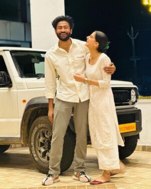Anaswara Rajan Instagram - Yours truly Suja and Alexander ✨🤍
To this wonderful co star and beloved friend; 

#abrahamozler running successfully in theatres near you!!

@sbk_shuhaib