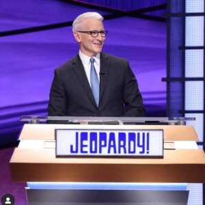 Anderson Cooper Instagram - Tonight is the first night I guest host on Jeopardy! I rarely get nervous, but I definitely was the first moment I stood behind Alex Trebek’s podium. It was a great honor and very moving for me. I have watched @Jeopardy since I was in high school (back when i had brown hair.) I am such a fan of the show and miss watching Alex, who was the perfect host, and conducted himself with such intelligence, humor and grace.  I will be on for the next two weeks, April 19-30th. I hope I do ok. #Jeopardy #AlexTrebek